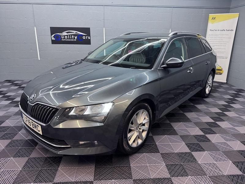 Grey Used 2019 Skoda Superb SE Technology Estate | £8,995 (Good price) - Image 1/4