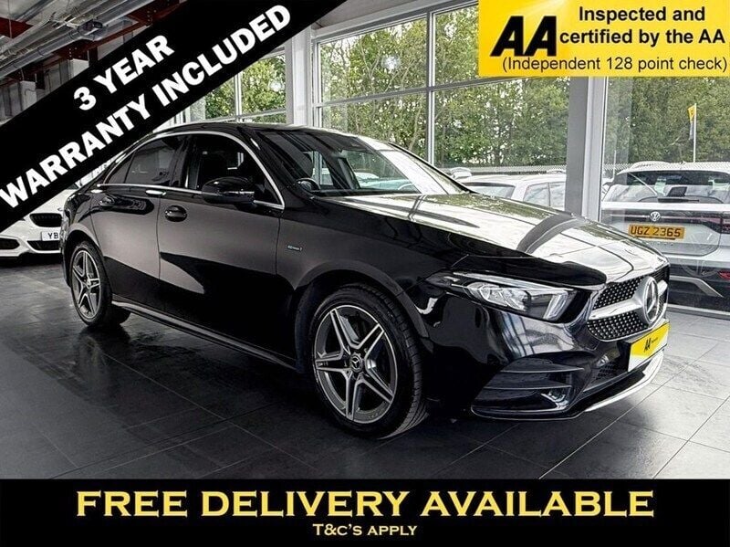 Black Used 2021 Mercedes A250 AMG line Sedan | £18,245 (Good price) - Image 1/2