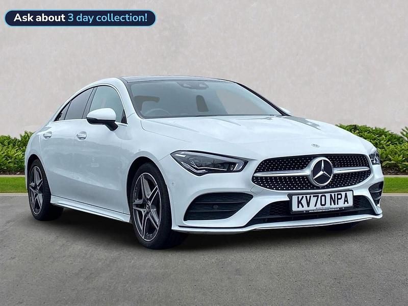 White Used 2020 Mercedes CLA220 AMG Line Premium Plus Sedan | £23,599 (Fair price) - Image 1/4