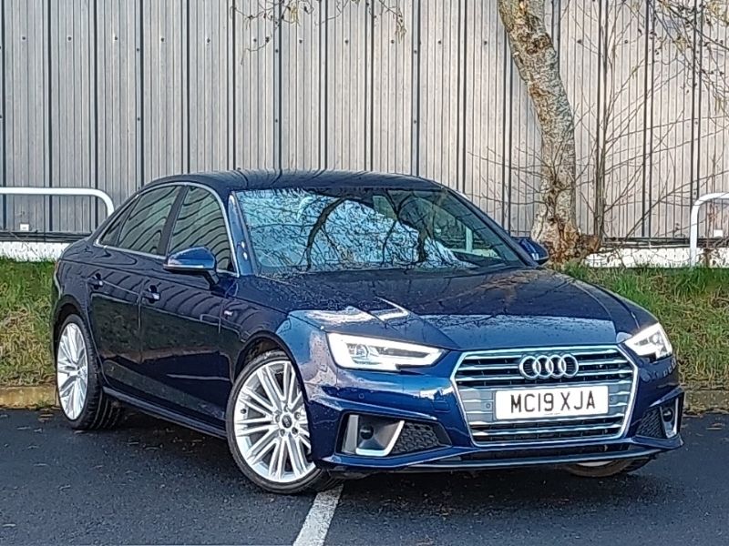 Blue Used 2019 Audi A4 S-Line Sedan | £18,998 (Good price) - Image 1/4