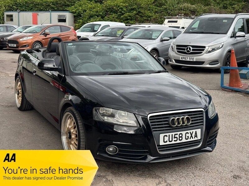 Black Used 2008 Audi A3 Cabriolet S-Line Cabriolet | £2,289 (Expensive) - Image 1/3