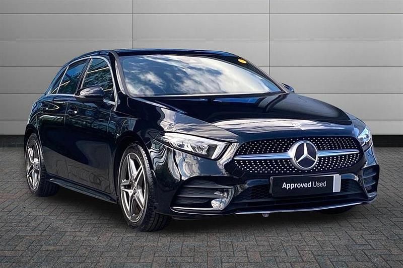 Used Mercedes A200 AMG line 163 HP (119 kW) 2018 Black Hatchback