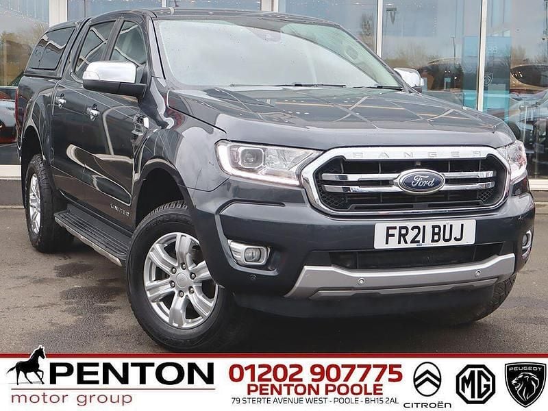 Grey Used 2021 Ford Ranger Limited Pickup | £13,490 (Good price) - Image 1/4