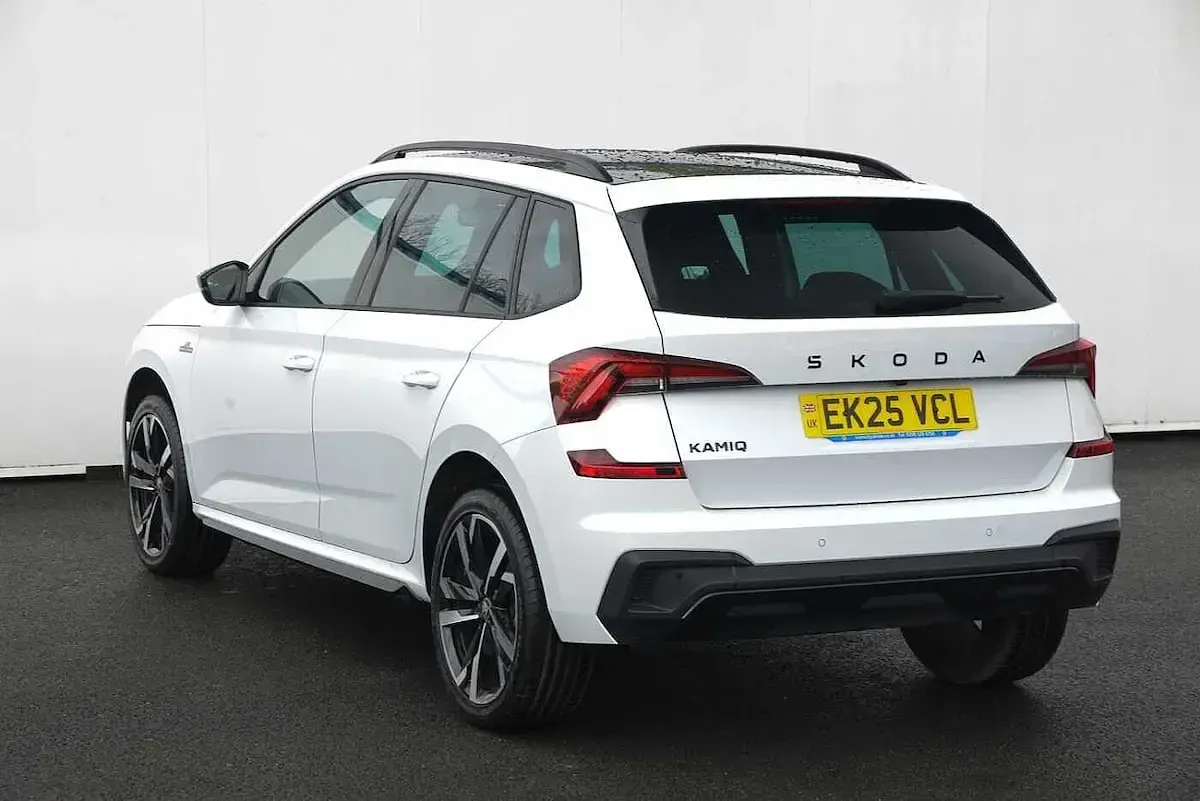 Used Skoda Kamiq Monte Carlo 115 HP (84 kW) 2025 Moon white metallic SUV