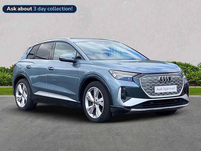 Blue Used 2022 Audi Q4 e-tron S-Line SUV | £28,584 (Good price) - Image 1/4