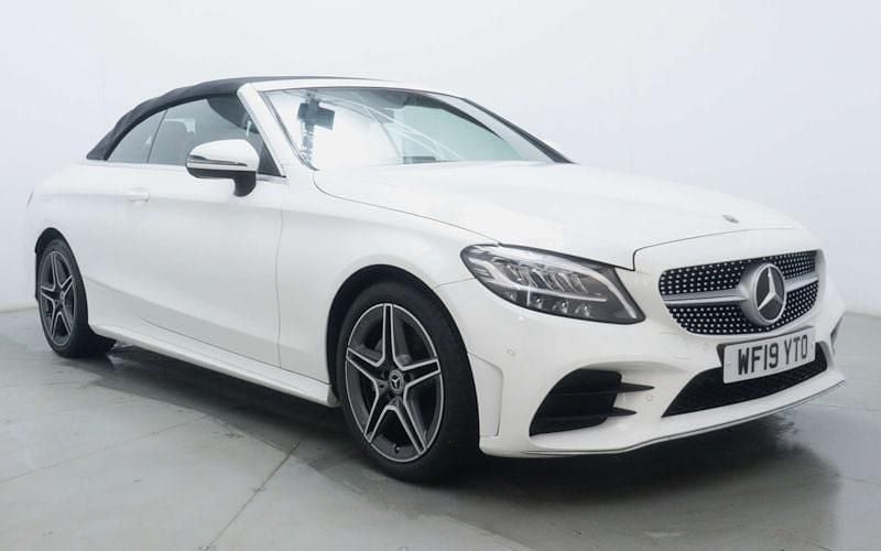 Used Mercedes C200 AMG line 184 HP (135 kW) 2019 White Cabriolet