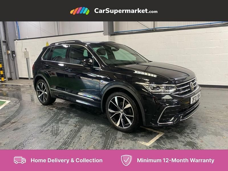 Black Used 2021 VW Tiguan R-line SUV | £25,397 (Fair price) - Image 1/4