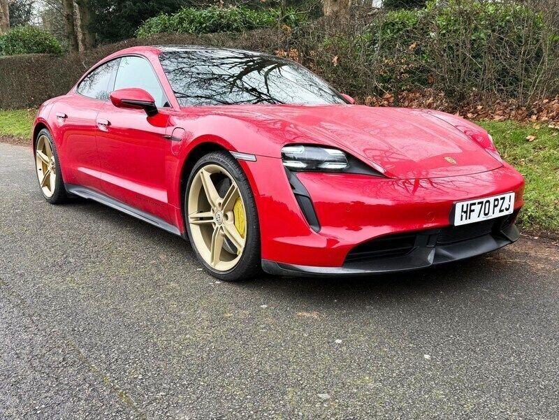 Red Used 2020 Porsche Taycan Performance Package Sedan | £54,995 (Fair price) - Image 1/4