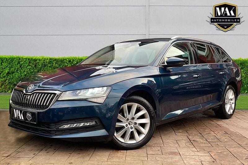 Used Skoda Superb SE Technology 150 HP (110 kW) 2021 Blue Estate