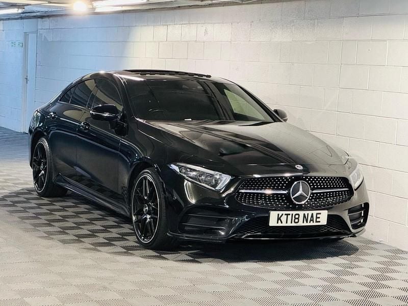 Black Used 2018 Mercedes CLS350 AMG Line Premium Plus Coupe | £18,789 (Fair price) - Image 1/4