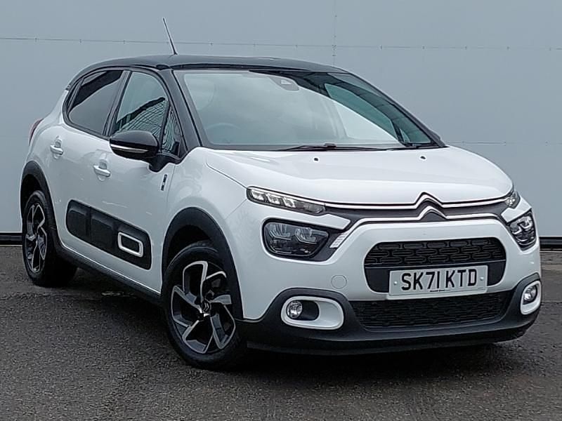 White Used 2021 Citroën C3 PureTech Hatchback | £11,298 (Fair price) - Image 1/4