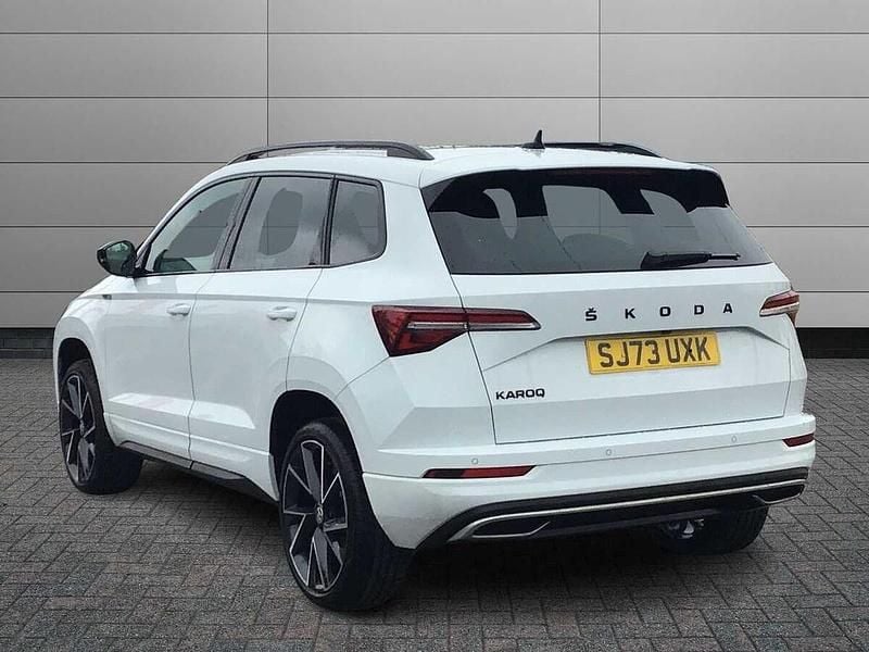 Used Skoda Karoq SportLine 110 HP (80 kW) 2023 Moon white metallic SUV