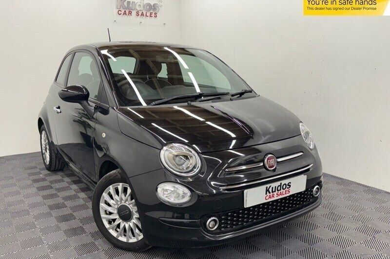 Black Used 2021 Fiat 500 Lounge Hatchback | £8,490 (Fair price) - Image 1/1