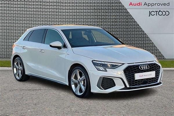White Used 2022 Audi A3 S-Line Hatchback | £15,078 (Fair price) - Image 1/4
