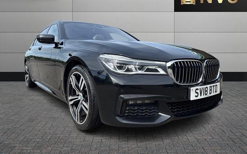 Black Used 2018 BMW 740L M Sport Sedan | £19,995 (Fair price) - Image 1/4
