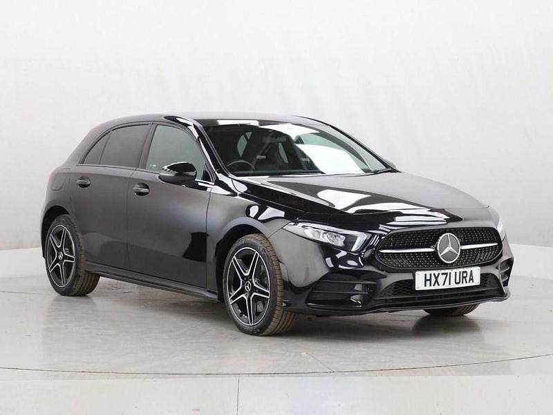 Used Mercedes A250 AMG line 218 HP (160 kW) 2021 Black Hatchback