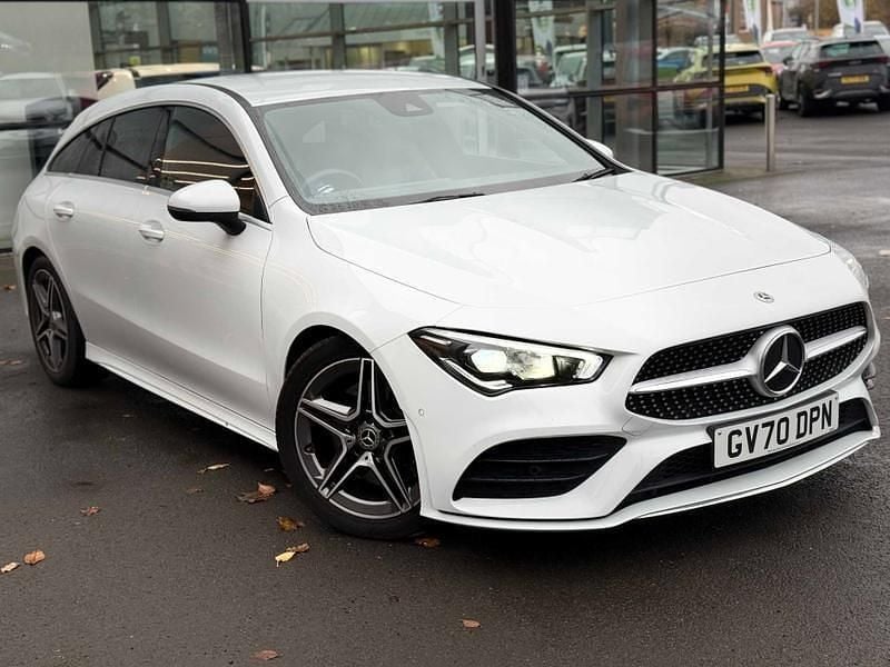 White Used 2020 Mercedes CLA200 AMG line Estate | £20,220 (Good price) - Image 1/4