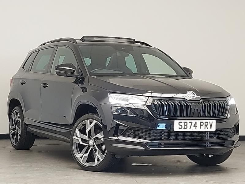 Black Used 2024 Skoda Karoq SportLine SUV | £27,698 (A bit pricey) - Image 1/4