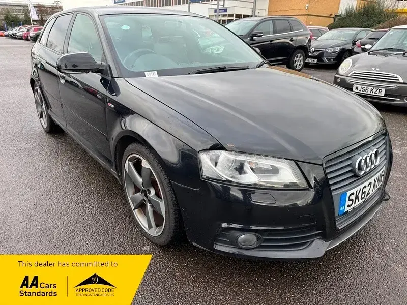 Used Audi A3 Sportback S-Line 140 HP (102 kW) 2012 Black Hatchback