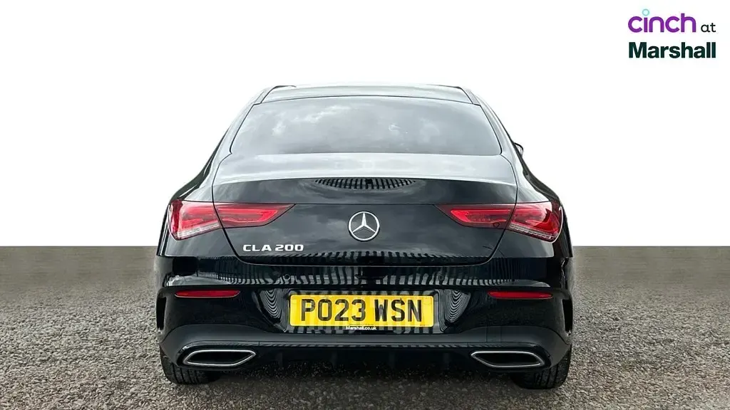 Used Mercedes CLA200 AMG Line Premium 163 HP (119 kW) 2023 Cosmos black metallic Coupe