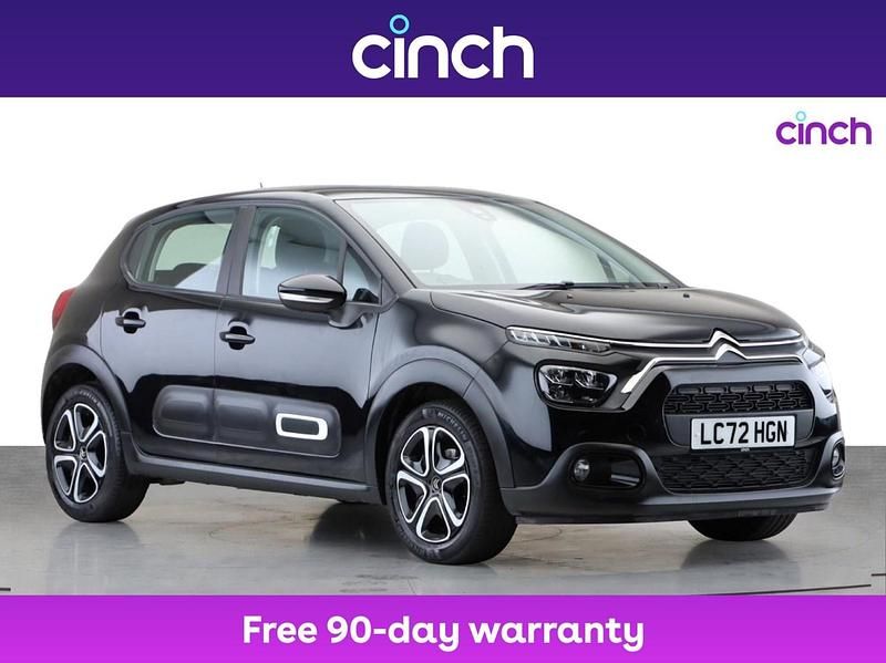 Black Used 2022 Citroën C3 PureTech Hatchback | £9,749 (Good price) - Image 1/3