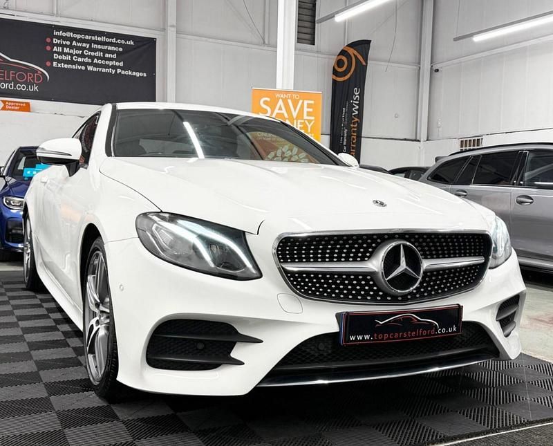 Used Mercedes E220 AMG line 2018 White Coupe
