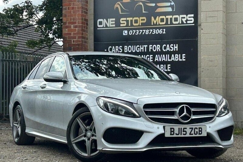 Silver Used 2015 Mercedes C220 AMG line Sedan | £7,995 (Fair price) - Image 1/1