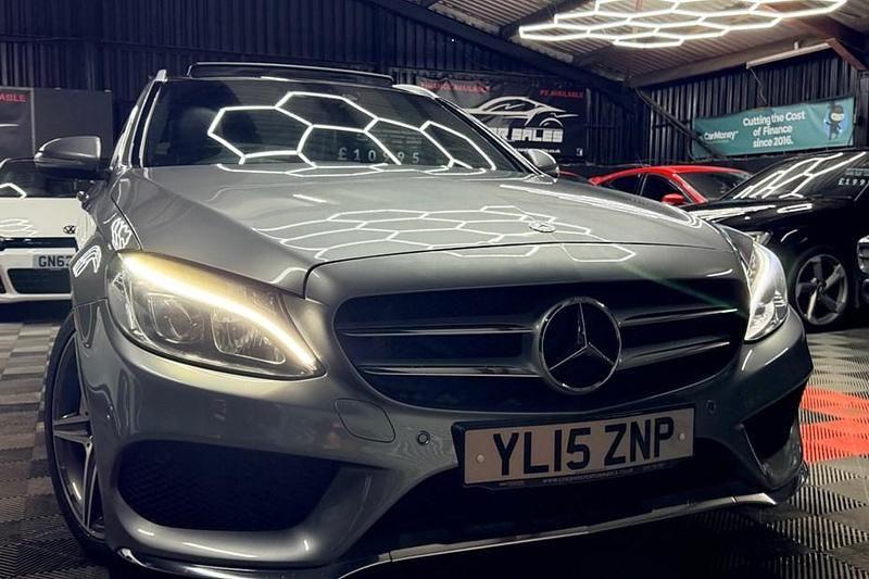 Used Mercedes C250 AMG Line Premium 204 HP (150 kW) 2015 Silver Estate