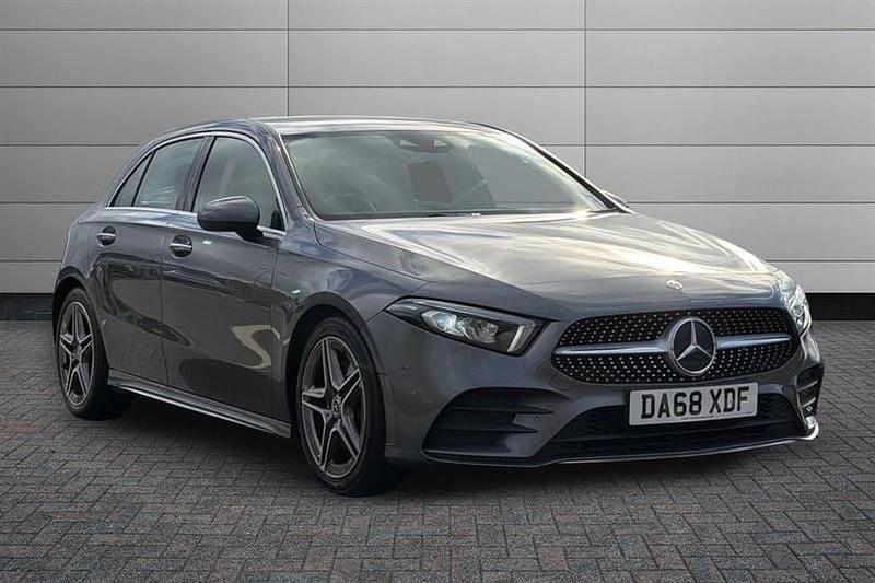 Used Mercedes A250 AMG Line Premium 224 HP (164 kW) 2019 Mountain grey Hatchback