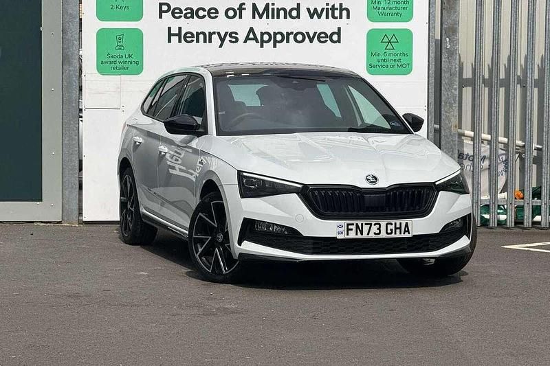 Moon white metallic Used 2024 Skoda Scala Monte Carlo Hatchback | £19,695 (Fair price) - Image 1/4