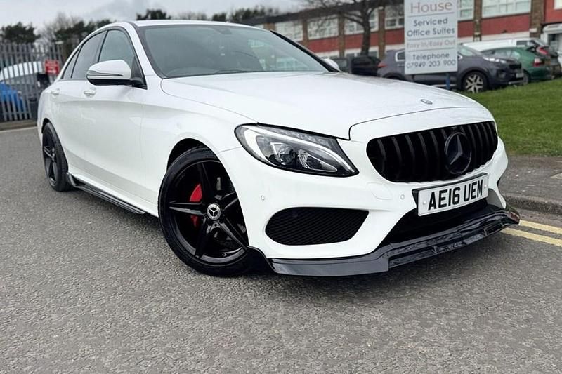 Used Mercedes C220 AMG line 170 HP (125 kW) 2016 White Sedan
