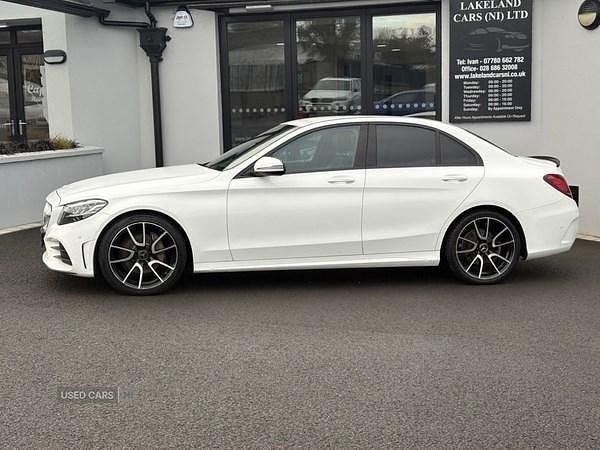 Used Mercedes C220 AMG line 2018 White Sedan