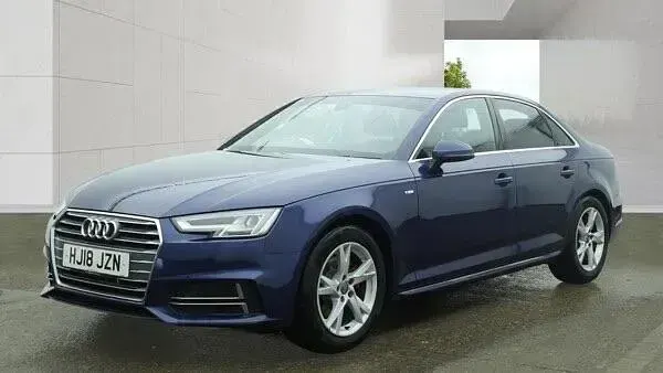 Used Audi A4 S-Line 150 HP (110 kW) 2018 Blue Sedan