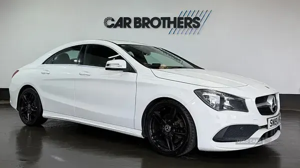 Used Mercedes CLA180 AMG line 122 HP (89 kW) 2019 White Coupe