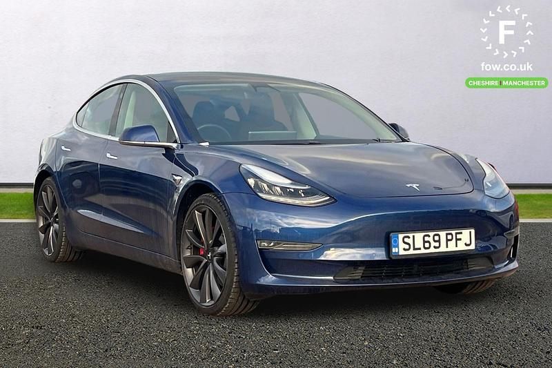 Used Tesla Model 3 Performance 82 kW (112 HP) 2019 Blue Sedan
