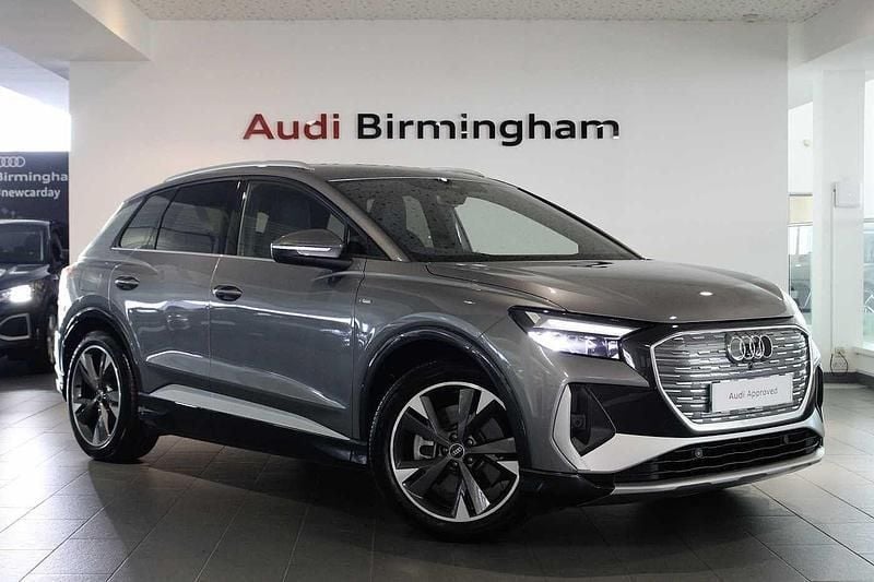 Typhoon grey metallic Used 2022 Audi Q4 e-tron S-Line SUV | £32,000 (A bit pricey) - Image 1/4