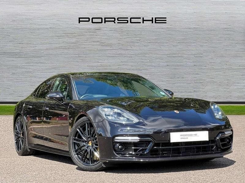 Jet black Used 2019 Porsche Panamera Turbo S Sedan | £67,950 - Image 1/4
