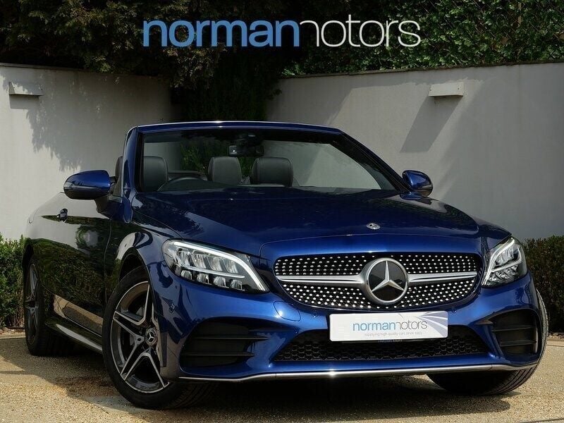 Blue Used 2021 Mercedes C200 AMG line Cabriolet | £23,995 (A bit pricey) - Image 1/3