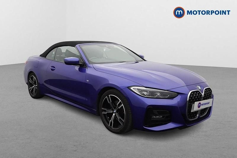 Blue Used 2021 BMW 420 M Sport Cabriolet | £27,499 (Good price) - Image 1/4