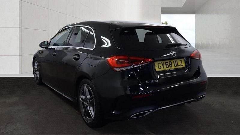 Used Mercedes A180 AMG line 116 HP (85 kW) 2019 Black Hatchback