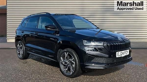 Black Used 2024 Skoda Karoq SportLine SUV | £28,790 (Fair price) - Image 1/4