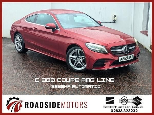Used Mercedes C300 AMG line 2019 Red Coupe