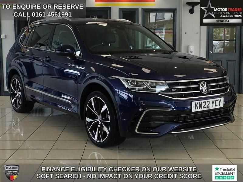 Blue Used 2022 VW Tiguan Allspace R-line SUV | £26,970 (Fair price) - Image 1/4