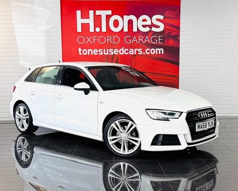 Used Audi A3 Sportback S-Line 116 HP (85 kW) 2018 White Hatchback