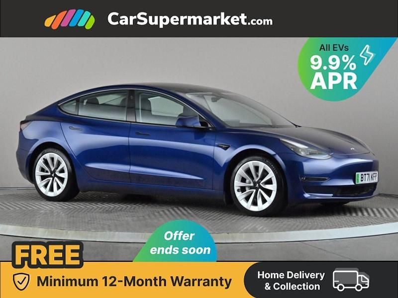 Blue Used 2021 Tesla Model 3 Long Range AWD Sedan | £19,776 (Fair price) - Image 1/3