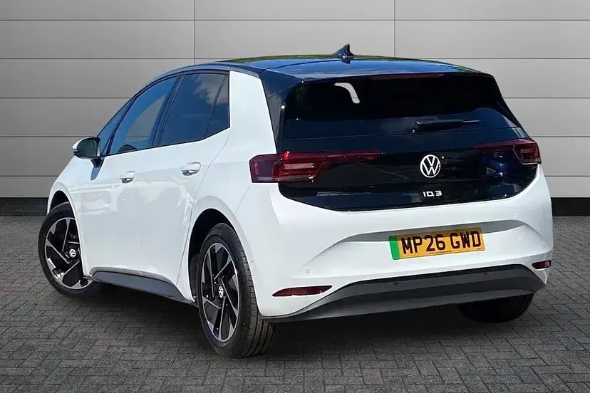 New VW ID.3 Pro 147 kW (201 HP) 2026 Glacier white with solid black roof Hatchback