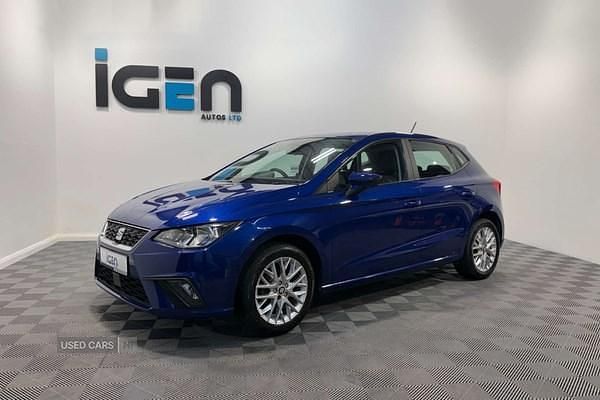 Used Seat Ibiza SE Technology 95 HP (69 kW) 2020 Blue Hatchback