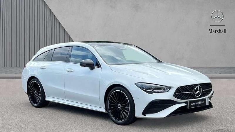 White Used 2024 Mercedes CLA220 Shooting Brake AMG Line Premium Plus Estate | £31,280 (Expensive) - Image 1/4