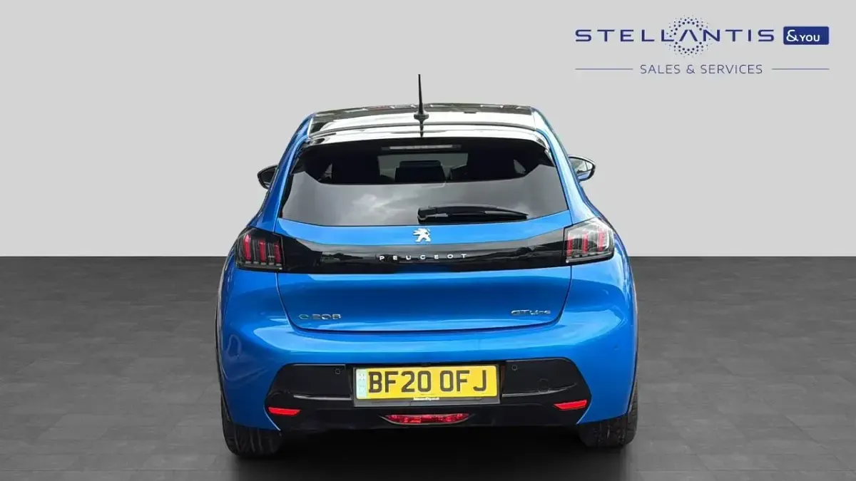 Used Peugeot e-208 GT-line 98 kW (134 HP) 2020 Blue Hatchback