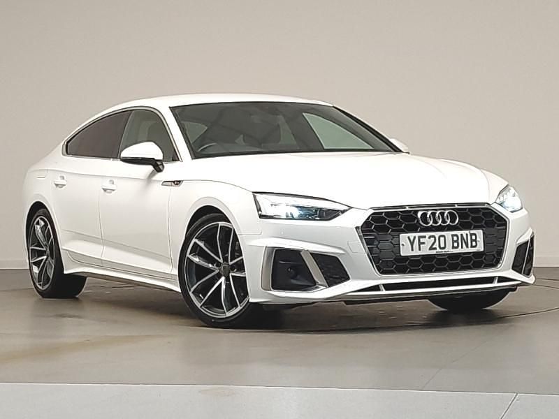 White Used 2020 Audi A5 S-Line Hatchback | £22,498 (Fair price) - Image 1/4